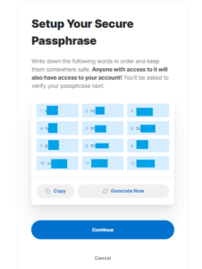 Create Near Wallet Step 5