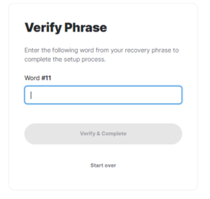 Create Near Wallet Step 6