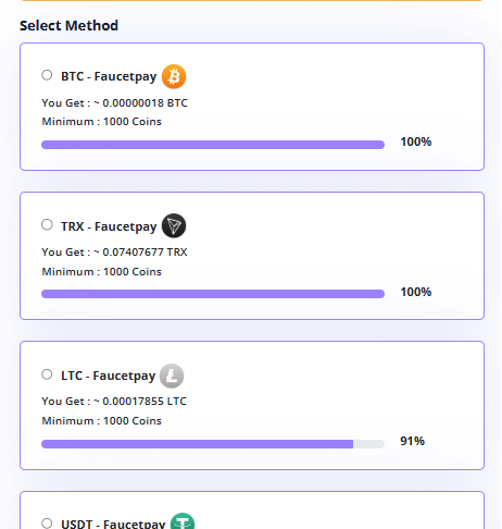 Feyorra Earning Site withdrawal options